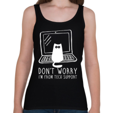 PRINTFASHION Technikus macska - Női atléta - Fekete