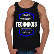 PRINTFASHION Technikus prémium minőség - Férfi atléta - Fekete atléta, trikó