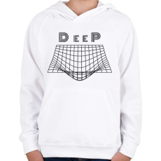 PRINTFASHION Techno - DeeP - Gyerek kapucnis pulóver - Fehér