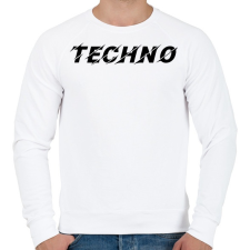 PRINTFASHION Techno - Férfi pulóver - Fehér férfi pulóver, kardigán