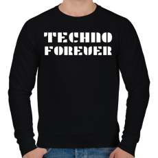 PRINTFASHION TECHNO FOREVER - Férfi pulóver - Fekete