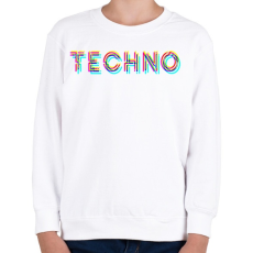PRINTFASHION Techno - Gyerek pulóver - Fehér