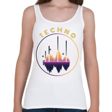 PRINTFASHION Techno - Hang - Női atléta - Fehér