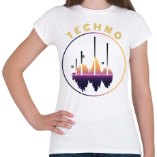 PRINTFASHION Techno - Hang - Női póló - Fehér