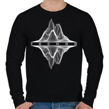 PRINTFASHION Techno - Hanghegyek - Férfi pulóver - Fekete férfi pulóver, kardigán