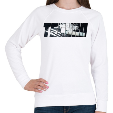 PRINTFASHION Techno Life - Női pulóver - Fehér női pulóver, kardigán