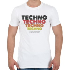 PRINTFASHION Techno, Techno - Férfi póló - Fehér férfi póló