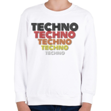 PRINTFASHION Techno, Techno - Gyerek pulóver - Fehér gyerek pulóver, kardigán