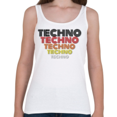 PRINTFASHION Techno, Techno - Női atléta - Fehér