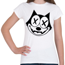 PRINTFASHION TechnoCat - Női póló - Fehér női póló