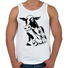 PRINTFASHION tehén - Férfi atléta - Fehér