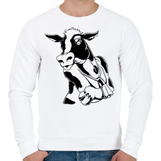 PRINTFASHION tehén - Férfi pulóver - Fehér