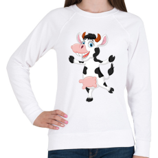 PRINTFASHION Tehén  - Női pulóver - Fehér