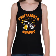 PRINTFASHION Tejfakasztó csapat - Női atléta - Fekete női trikó