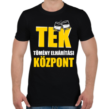PRINTFASHION TEK tömény elhárítási központ - Férfi póló - Fekete férfi póló