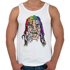 PRINTFASHION Tekashi69 - Férfi atléta - Fehér