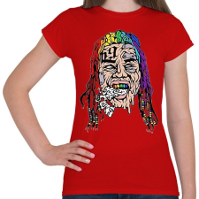 PRINTFASHION Tekashi69 - Női póló - Piros női póló