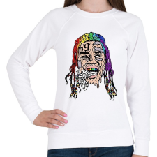 PRINTFASHION Tekashi69 - Női pulóver - Fehér női pulóver, kardigán