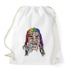 PRINTFASHION Tekashi69 - Sportzsák, Tornazsák - Fehér