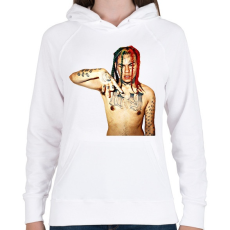 PRINTFASHION Tekashi - Női kapucnis pulóver - Fehér