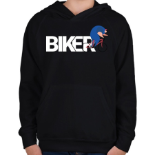 PRINTFASHION Tekerek ahogy bírok - Gyerek kapucnis pulóver - Fekete gyerek pulóver, kardigán
