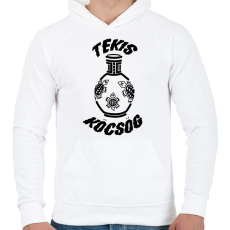 PRINTFASHION TeKis Köcsög - Férfi kapucnis pulóver - Fehér