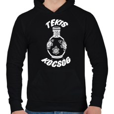 PRINTFASHION TeKis Köcsög - Férfi kapucnis pulóver - Fekete