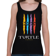 PRINTFASHION Teknős erő - Női atléta - Fekete