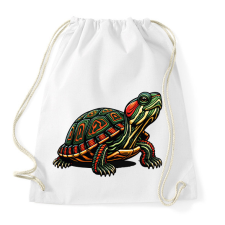 PRINTFASHION Teknős - Sportzsák, Tornazsák - Fehér tornazsák