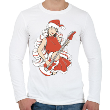 PRINTFASHION Télanyó gitárral - Férfi hosszú ujjú póló - Fehér férfi póló