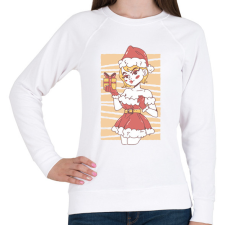 PRINTFASHION Télanyó - Női pulóver - Fehér női pulóver, kardigán