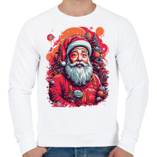 PRINTFASHION Télapó - Férfi pulóver - Fehér