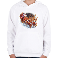 PRINTFASHION Télapó - Gyerek kapucnis pulóver - Fehér gyerek pulóver, kardigán