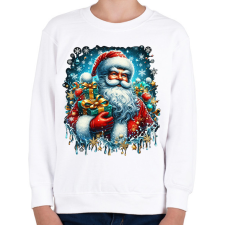 PRINTFASHION Télapó - Gyerek pulóver - Fehér gyerek pulóver, kardigán
