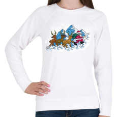 PRINTFASHION Télapó immár eljő - Női pulóver - Fehér