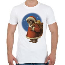 PRINTFASHION Télapó lajhár - Férfi póló - Fehér férfi póló