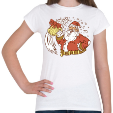 PRINTFASHION Télapó sörrel - Női póló - Fehér