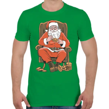 PRINTFASHION Télapó sütizik - Férfi póló - Zöld férfi póló