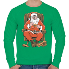 PRINTFASHION Télapó sütizik - Férfi pulóver - Zöld férfi pulóver, kardigán