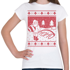 PRINTFASHION Télapós csúnya pulcsi - Női póló - Fehér