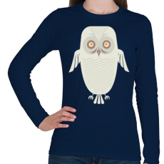 PRINTFASHION Téli bagoly - Női hosszú ujjú póló - Sötétkék