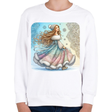 PRINTFASHION Téli hangulatban - Gyerek pulóver - Fehér gyerek pulóver, kardigán