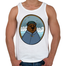 PRINTFASHION Tengerész medve - Férfi atléta - Fehér