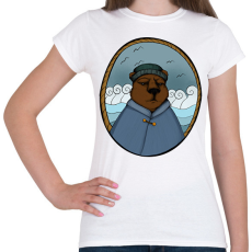 PRINTFASHION Tengerész medve - Női póló - Fehér