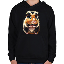 PRINTFASHION Tengerimalac - Gyerek kapucnis pulóver - Fekete gyerek pulóver, kardigán