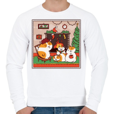 PRINTFASHION Tengerimalac karácsony - Férfi pulóver - Fehér férfi pulóver, kardigán