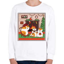 PRINTFASHION Tengerimalac karácsony - Gyerek pulóver - Fehér gyerek pulóver, kardigán