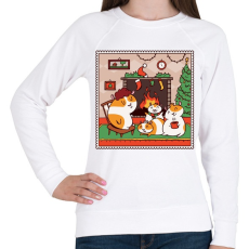 PRINTFASHION Tengerimalac karácsony - Női pulóver - Fehér