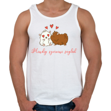 PRINTFASHION Tengerimalac szerelem - Férfi atléta - Fehér atléta, trikó