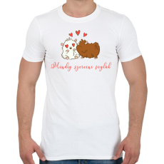 PRINTFASHION Tengerimalac szerelem - Férfi póló - Fehér